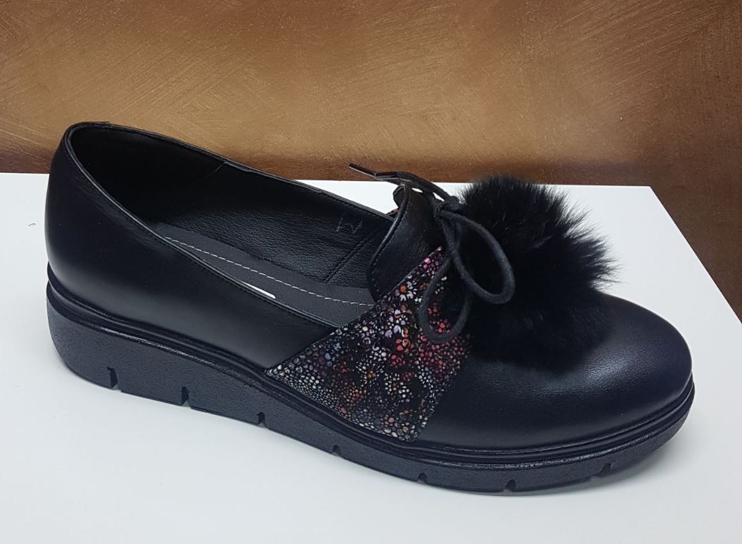 Pantofi dama piele negri Ada biashoes.ro imagine reduceri